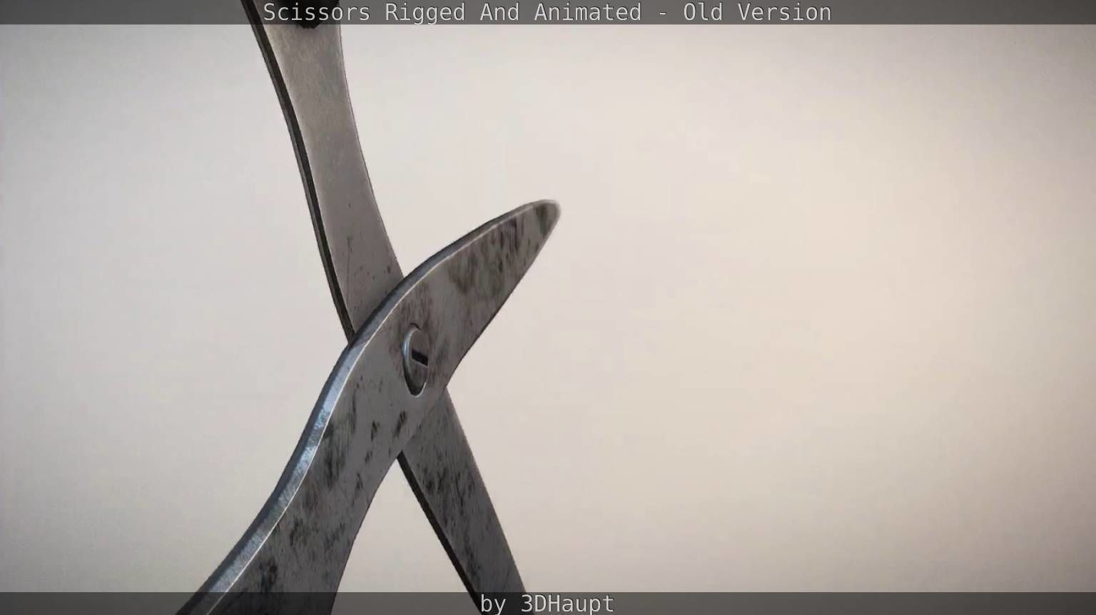 Scissors Rigged And Animated Old Version Low-poly 3D model_100