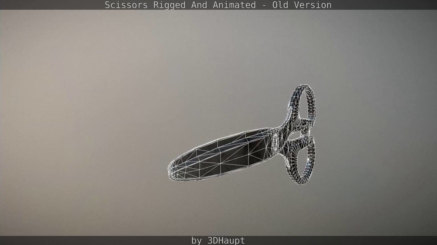 Scissors Rigged And Animated Old Version Low-poly 3D model_73