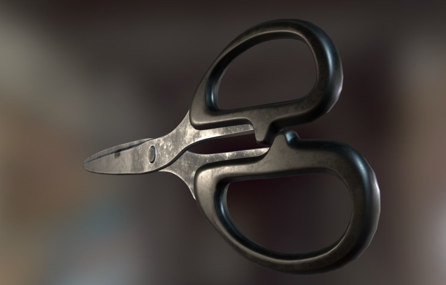 Scissors Rigged And Animated Old Version Low-poly 3D model_6