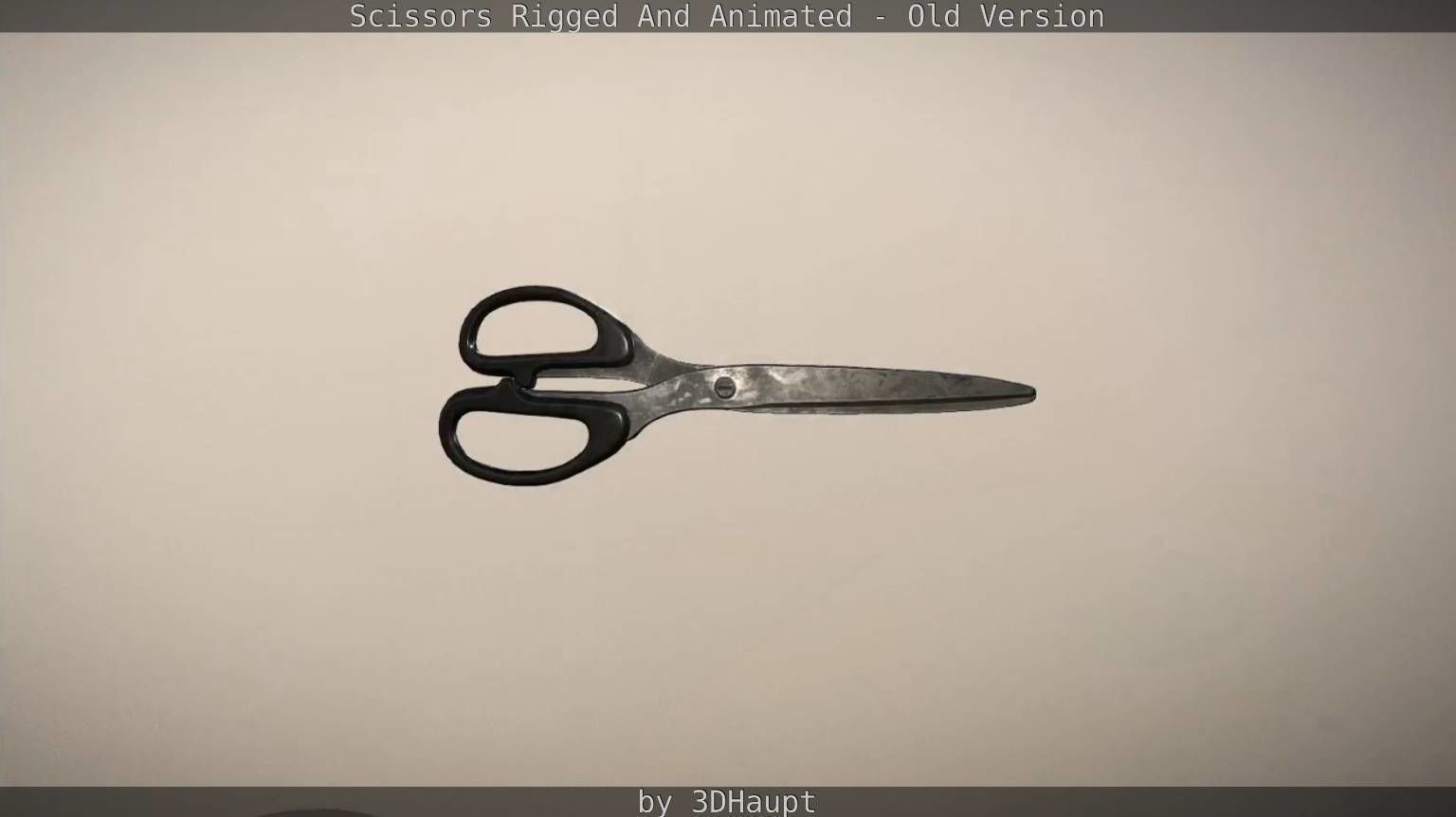 Scissors Rigged And Animated Old Version Low-poly 3D model_91
