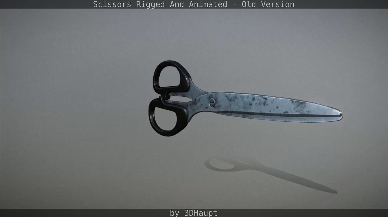 Scissors Rigged And Animated Old Version Low-poly 3D model_97