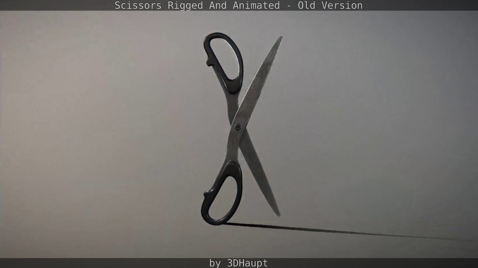 Scissors Rigged And Animated Old Version Low-poly 3D model_87