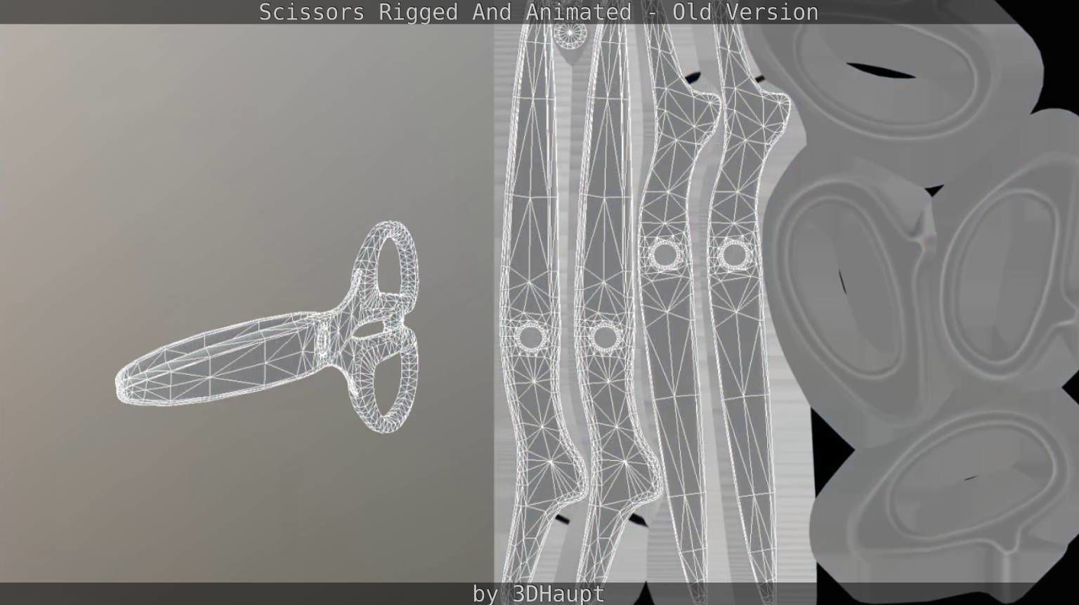 Scissors Rigged And Animated Old Version Low-poly 3D model_56
