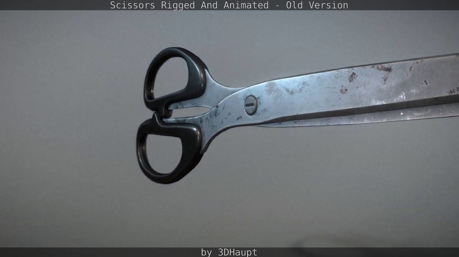 Scissors Rigged And Animated Old Version Low-poly 3D model_17