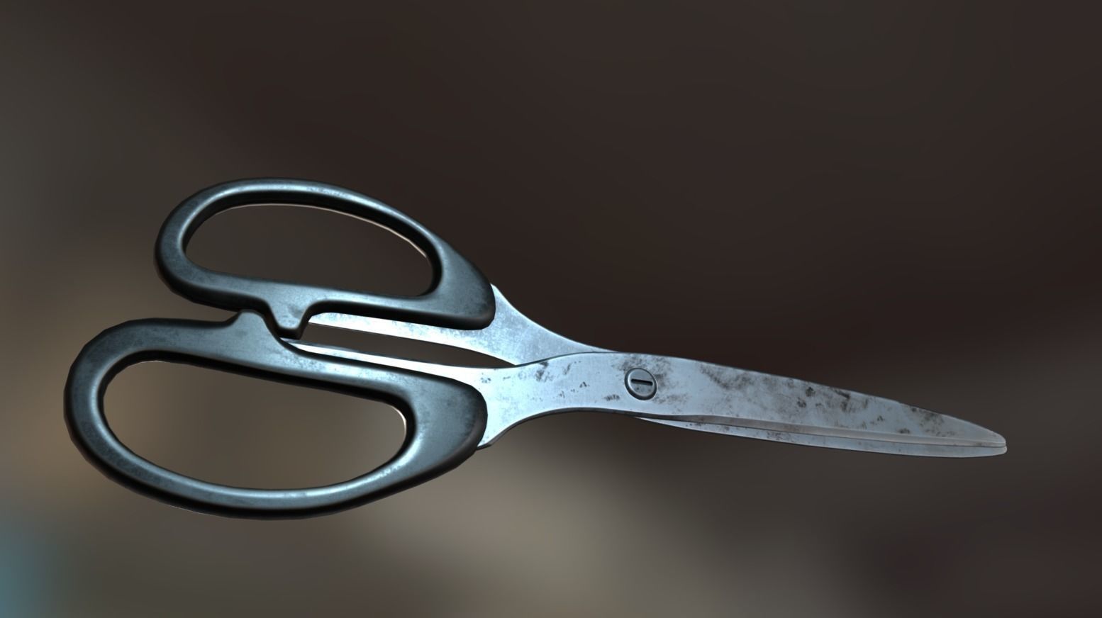 Scissors Rigged And Animated Old Version Low-poly 3D model_5