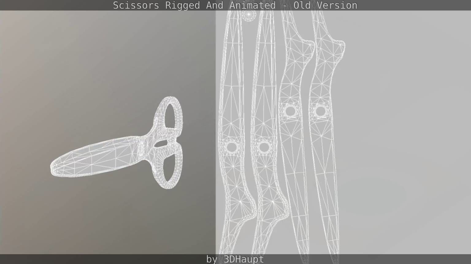 Scissors Rigged And Animated Old Version Low-poly 3D model_58