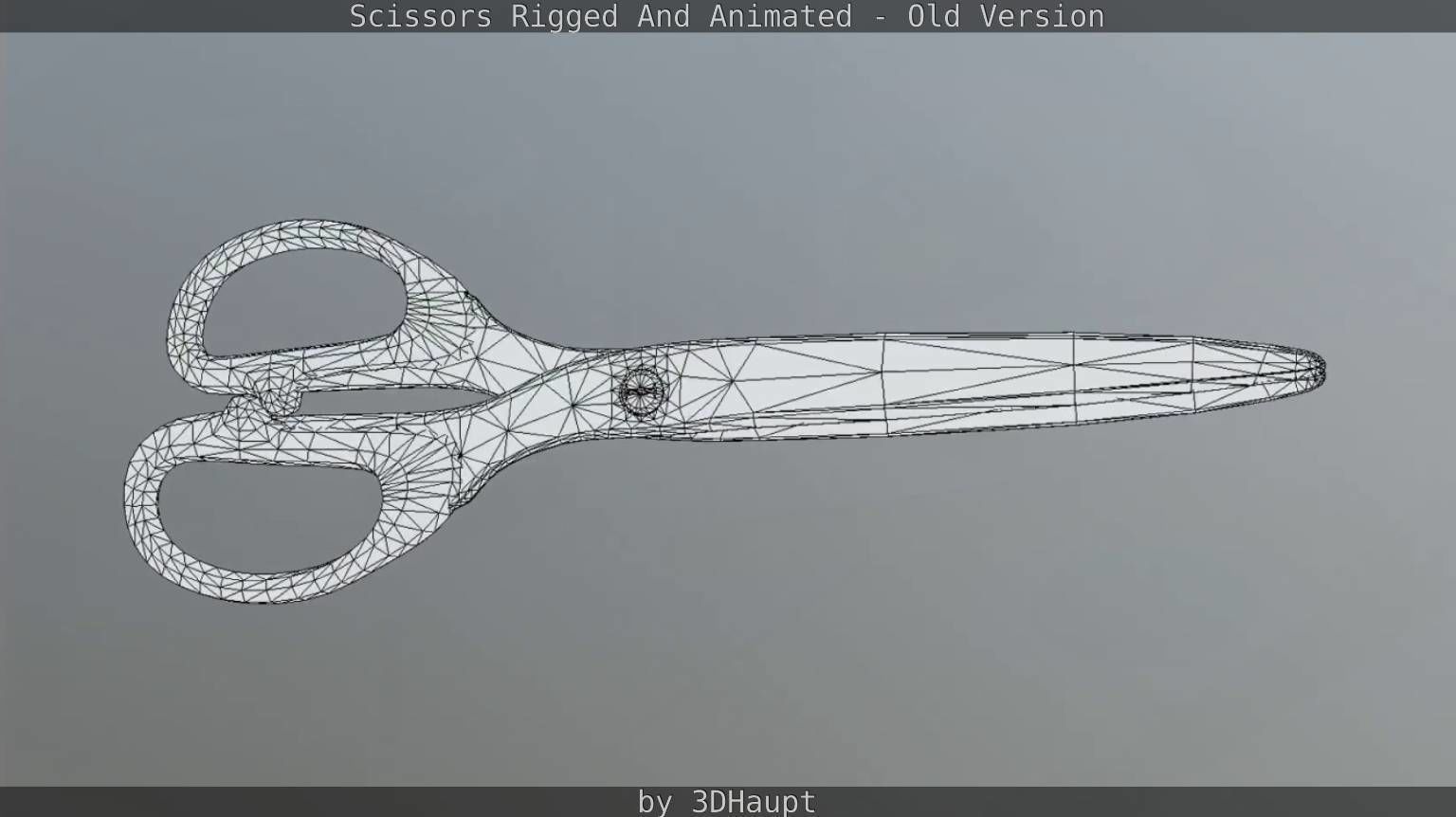 Scissors Rigged And Animated Old Version Low-poly 3D model_36