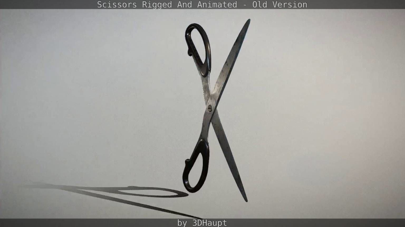 Scissors Rigged And Animated Old Version Low-poly 3D model_94