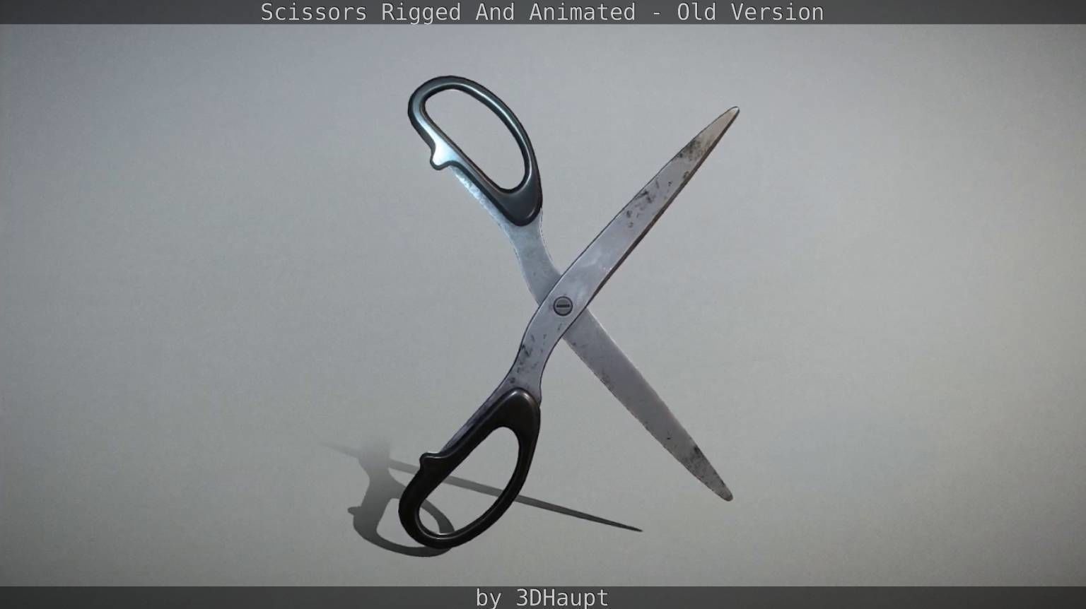 Scissors Rigged And Animated Old Version Low-poly 3D model_103