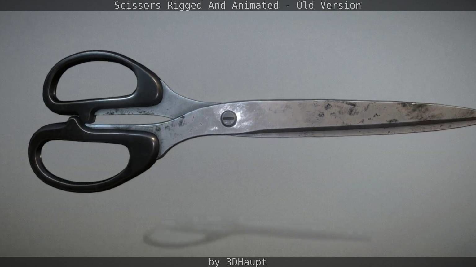 Scissors Rigged And Animated Old Version Low-poly 3D model_31