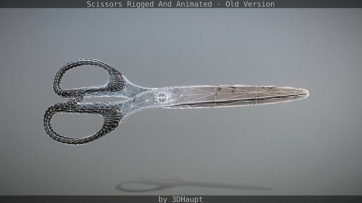 Scissors Rigged And Animated Old Version Low-poly 3D model_46