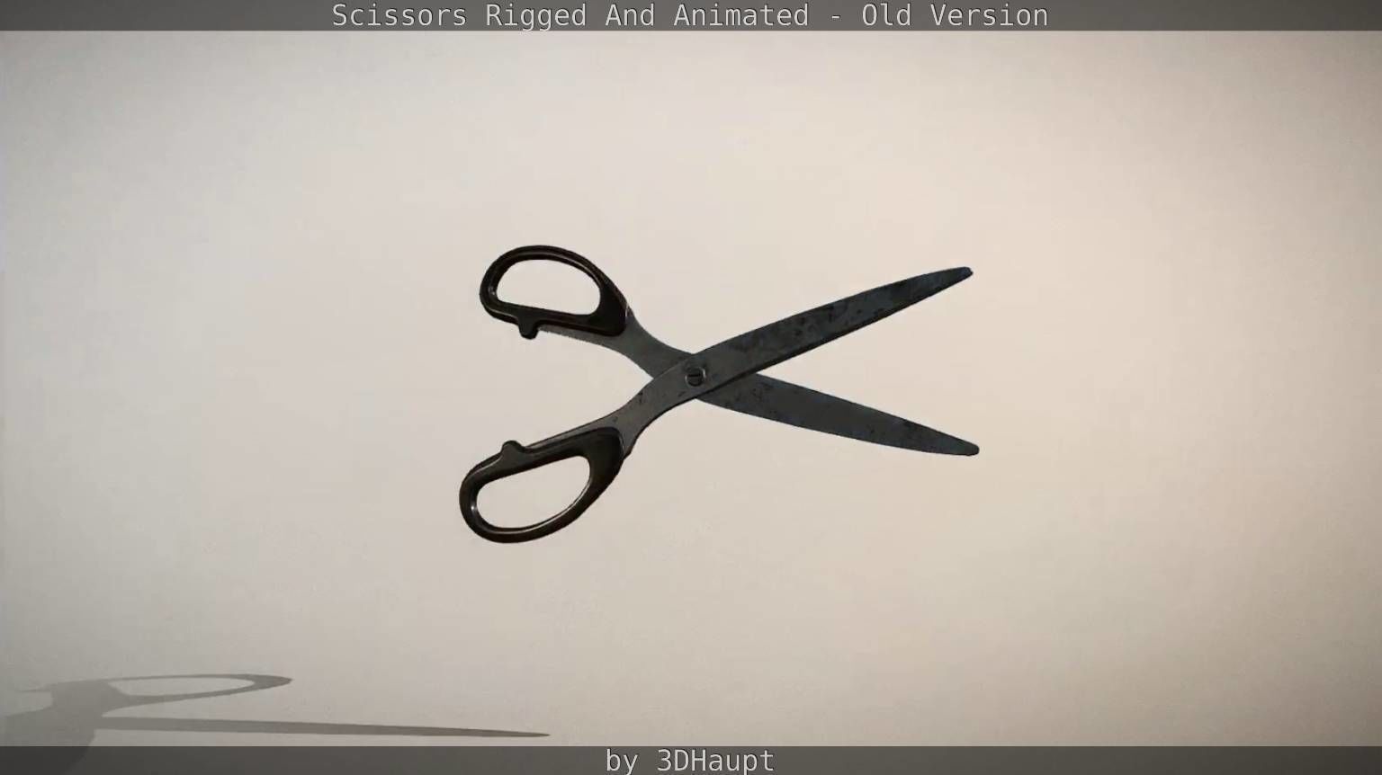 Scissors Rigged And Animated Old Version Low-poly 3D model_83