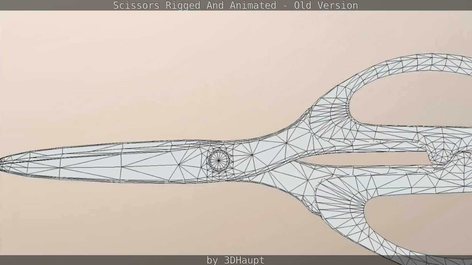 Scissors Rigged And Animated Old Version Low-poly 3D model_33