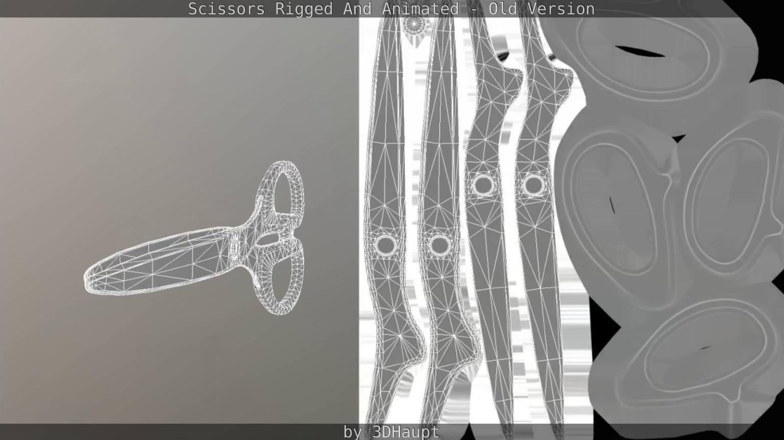 Scissors Rigged And Animated Old Version Low-poly 3D model_57