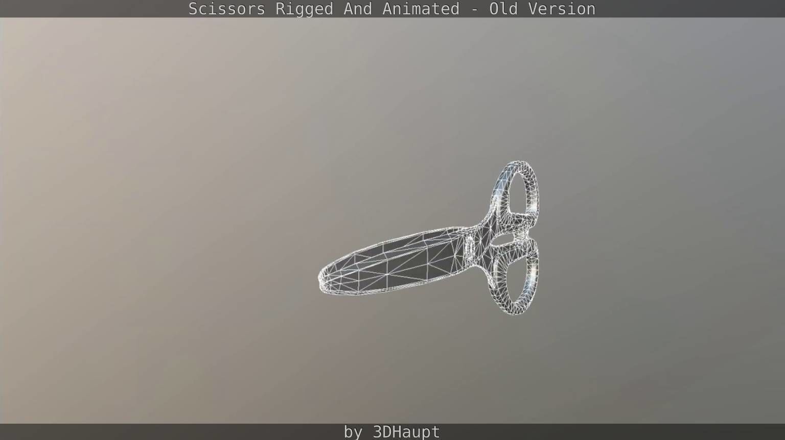 Scissors Rigged And Animated Old Version Low-poly 3D model_67