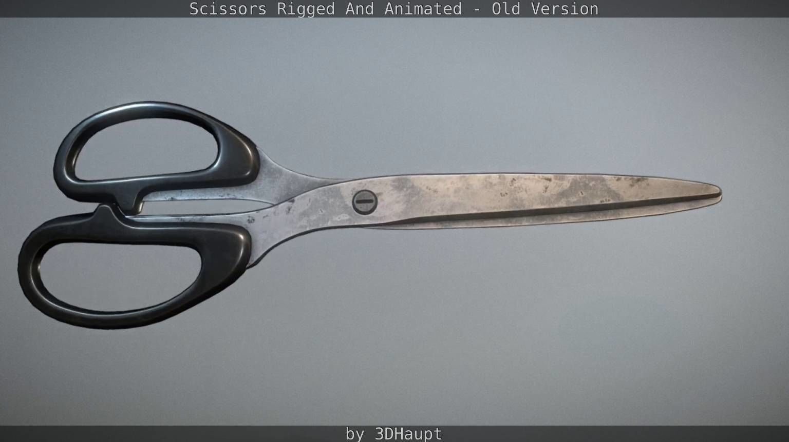 Scissors Rigged And Animated Old Version Low-poly 3D model_15