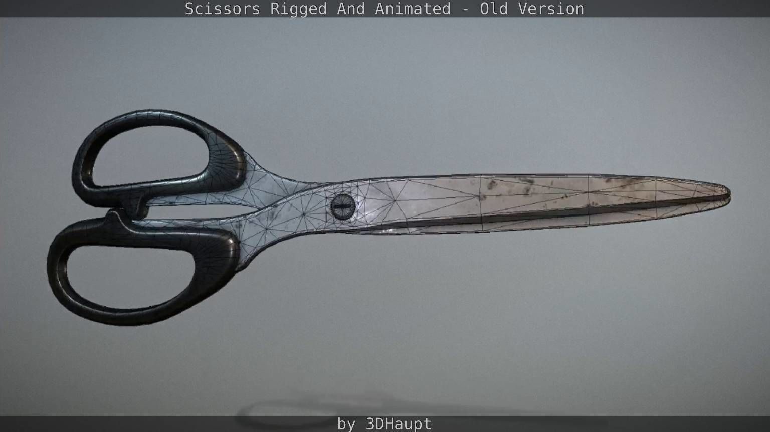 Scissors Rigged And Animated Old Version Low-poly 3D model_41