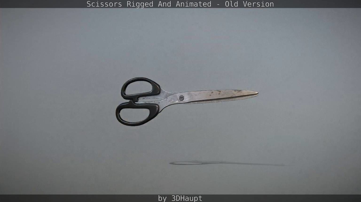 Scissors Rigged And Animated Old Version Low-poly 3D model_85