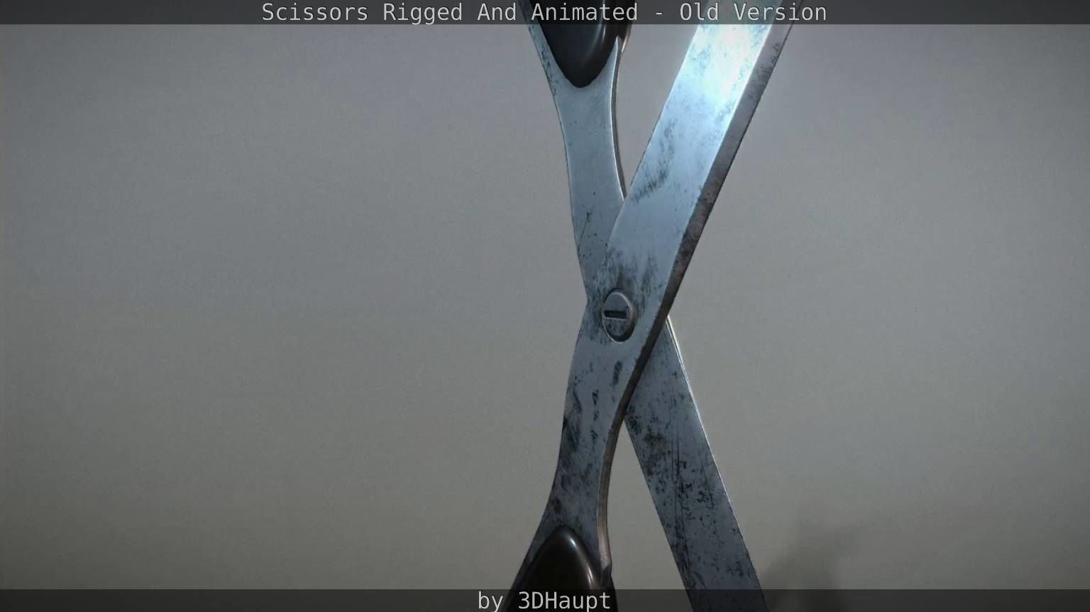 Scissors Rigged And Animated Old Version Low-poly 3D model_98