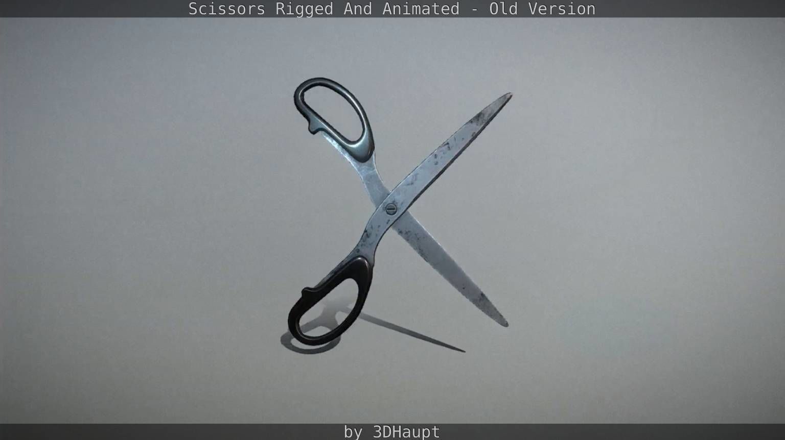 Scissors Rigged And Animated Old Version Low-poly 3D model_86