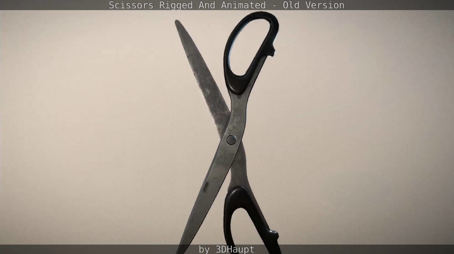 Scissors Rigged And Animated Old Version Low-poly 3D model_76
