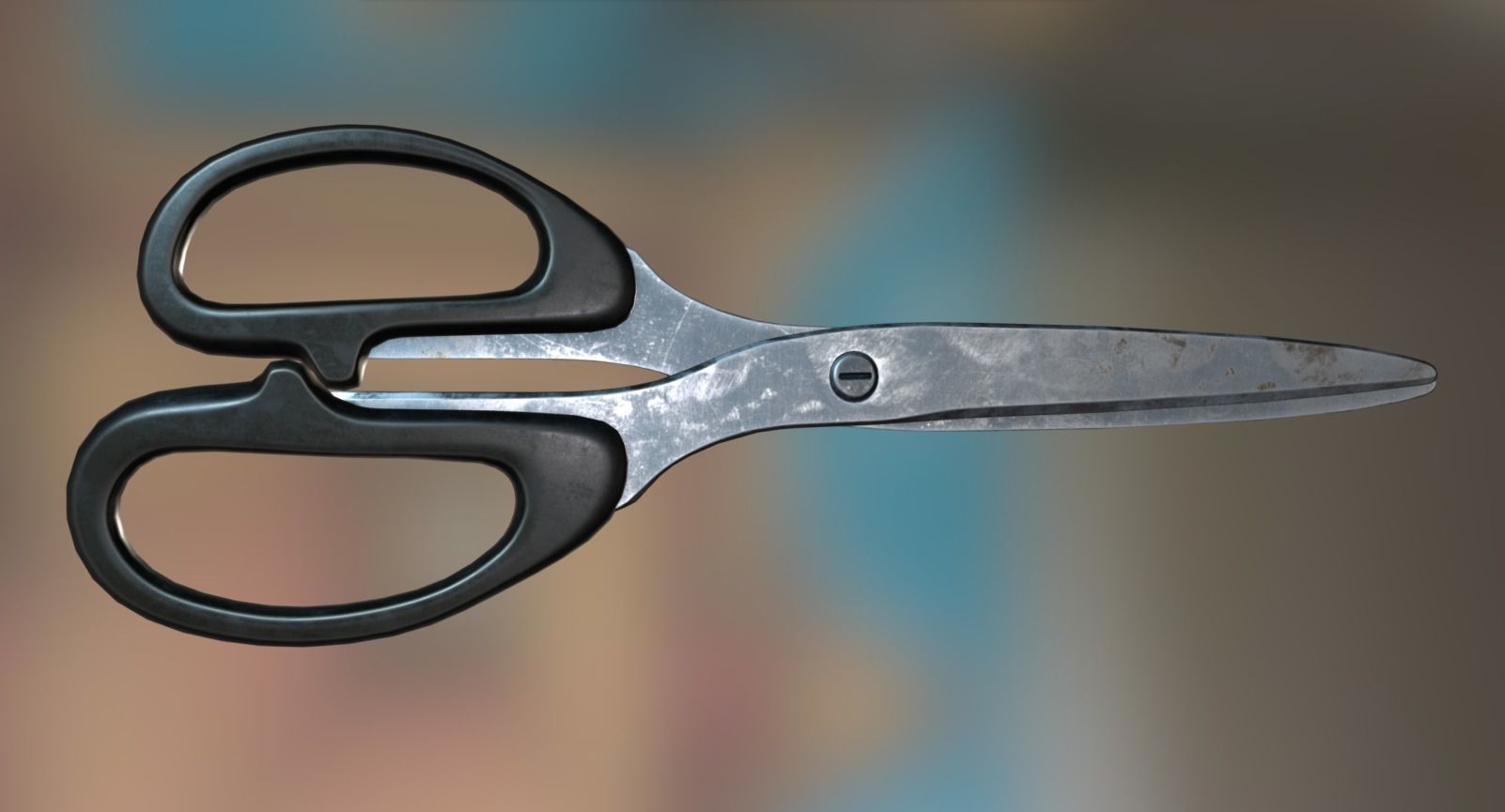 Scissors Rigged And Animated Old Version Low-poly 3D model_9