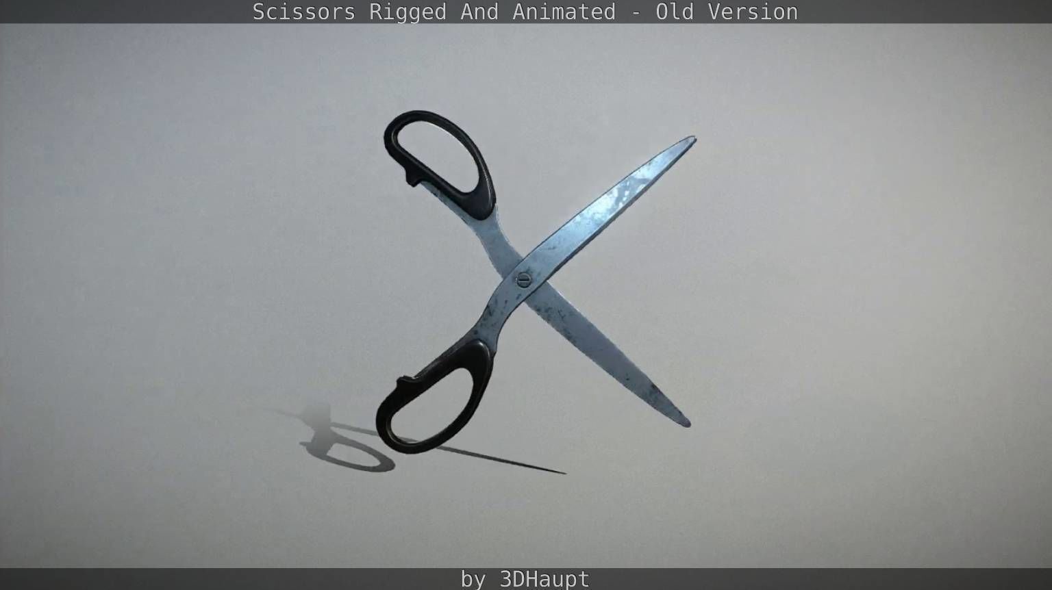 Scissors Rigged And Animated Old Version Low-poly 3D model_88