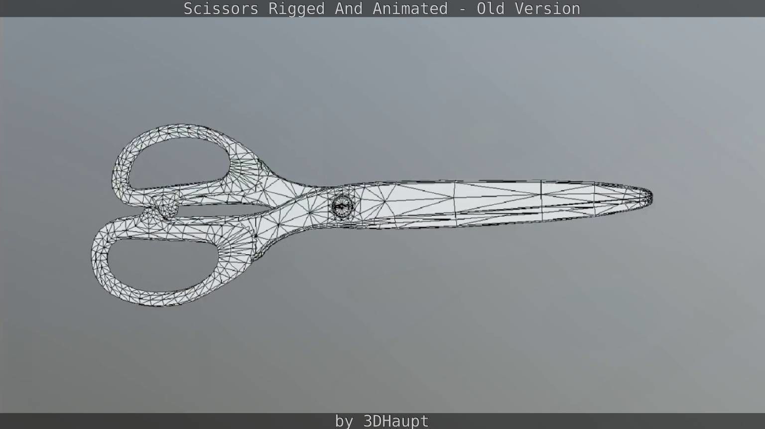 Scissors Rigged And Animated Old Version Low-poly 3D model_49