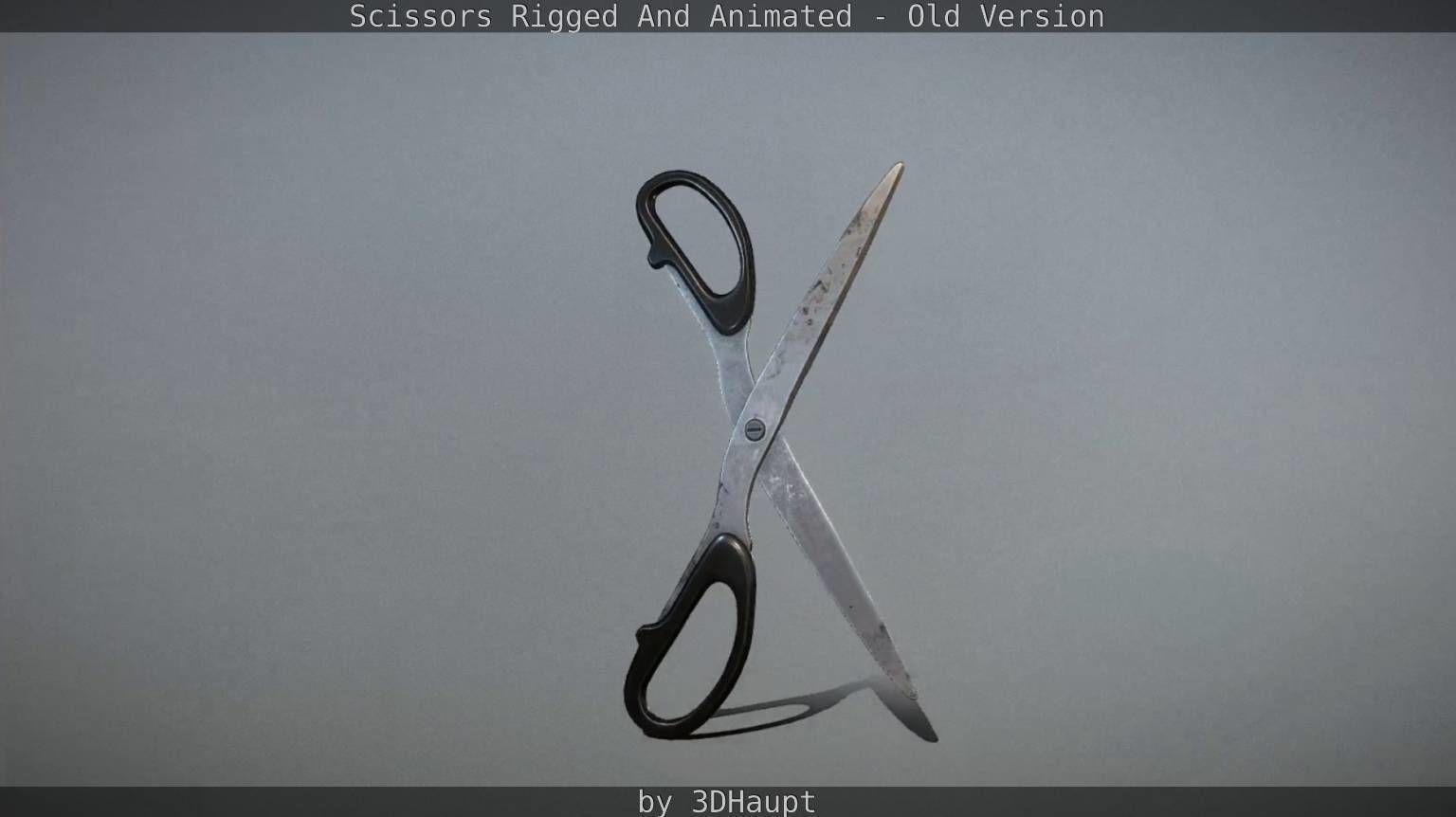 Scissors Rigged And Animated Old Version Low-poly 3D model_81