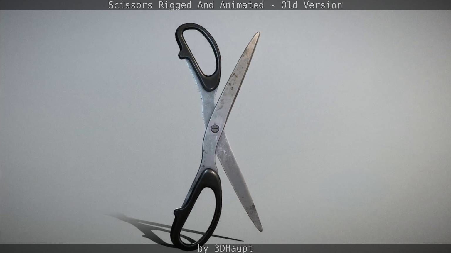 Scissors Rigged And Animated Old Version Low-poly 3D model_105