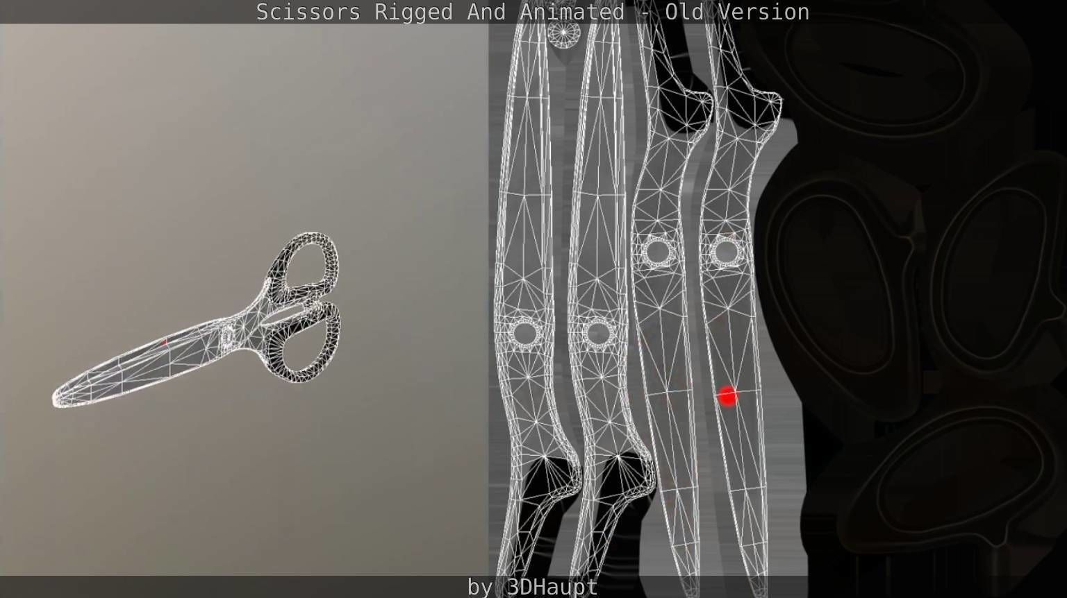 Scissors Rigged And Animated Old Version Low-poly 3D model_90