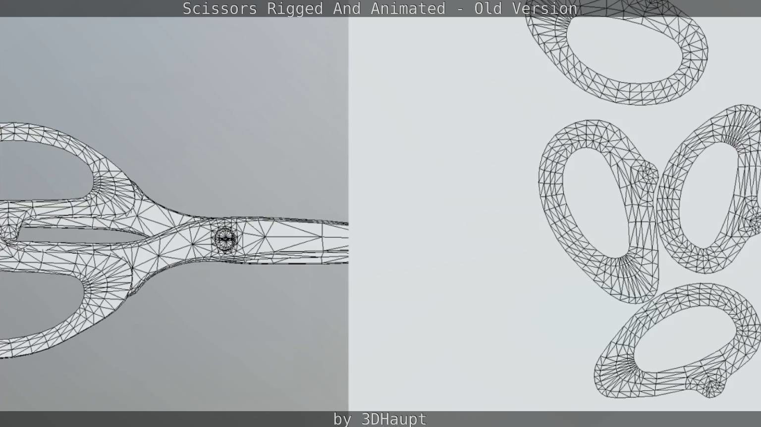 Scissors Rigged And Animated Old Version Low-poly 3D model_69