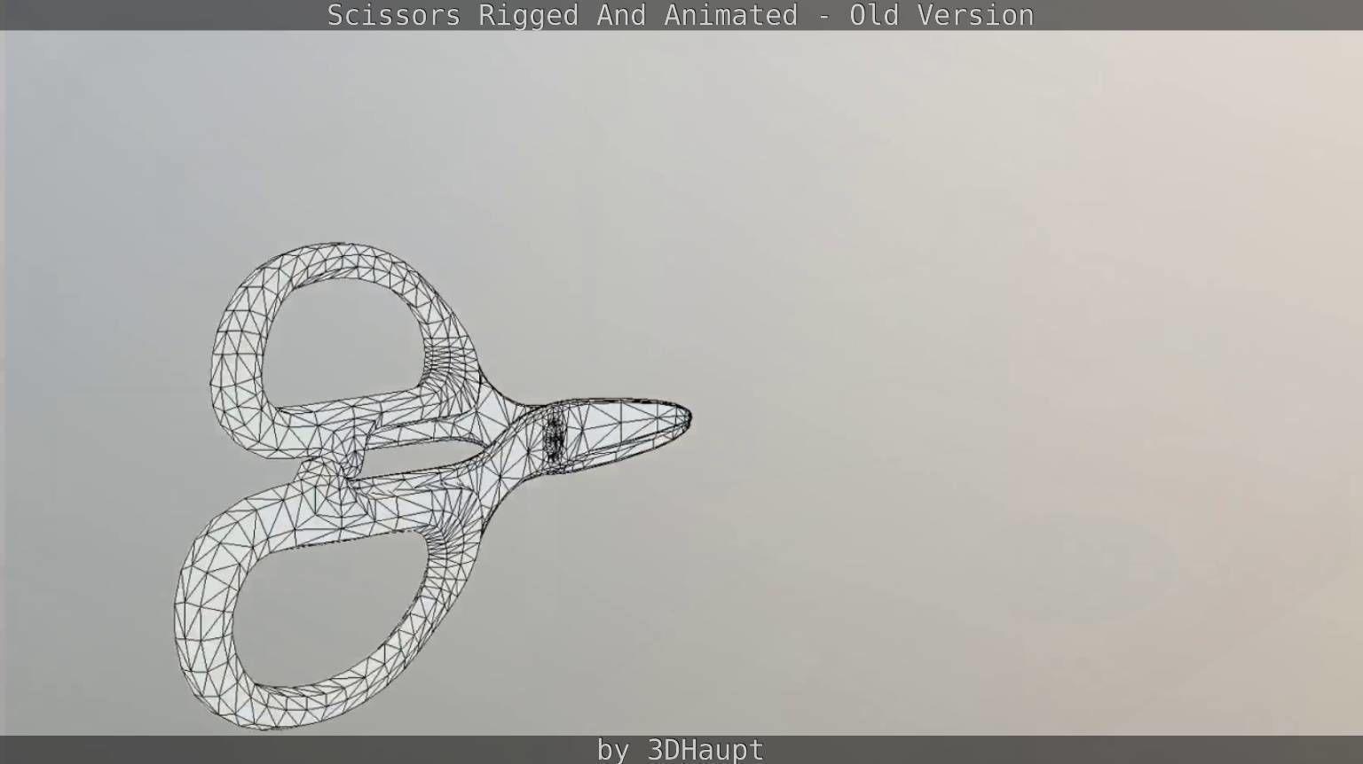 Scissors Rigged And Animated Old Version Low-poly 3D model_35