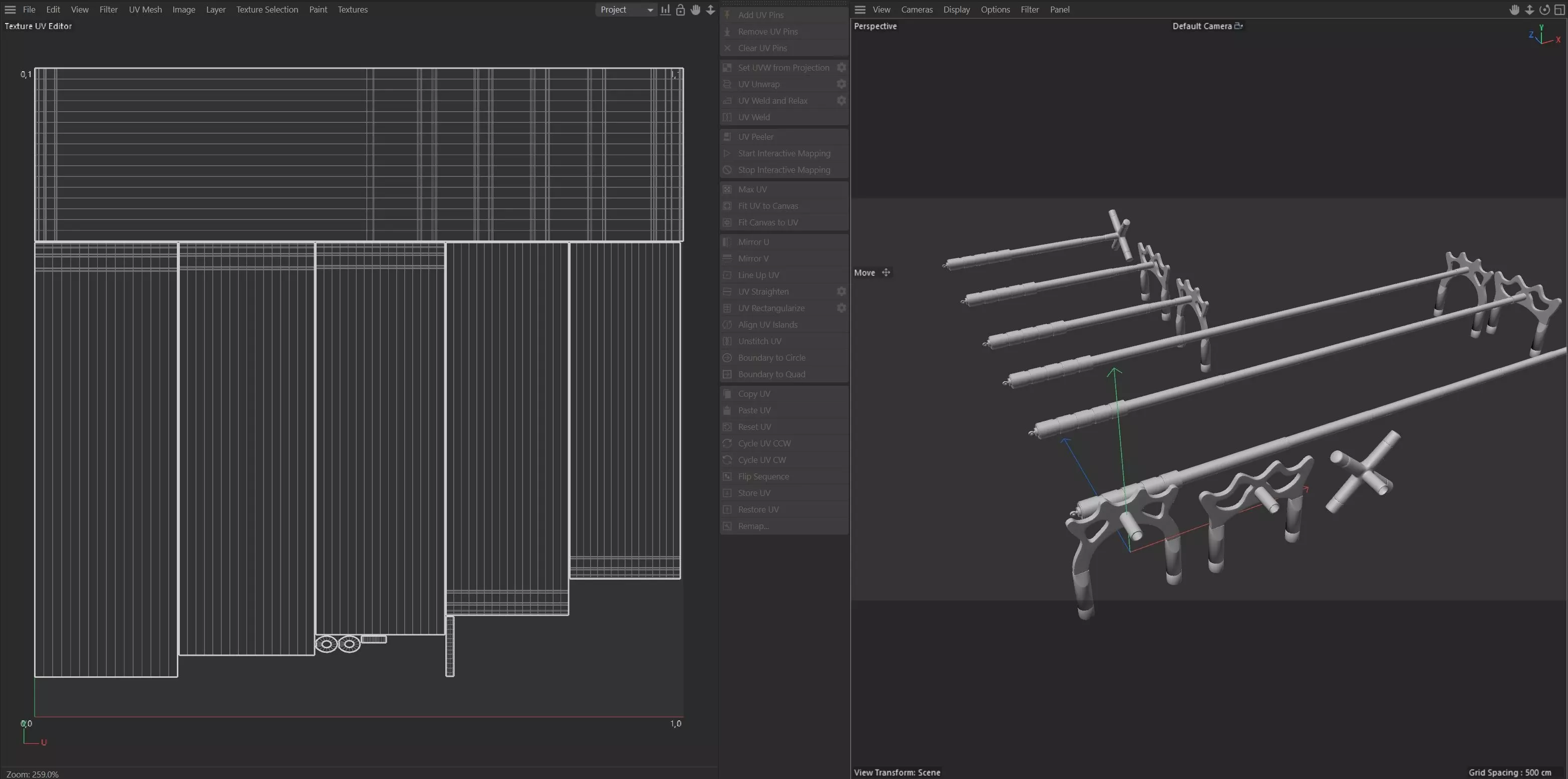 Retractable Billiards Cue Stick Bridge Low-poly 3D model_22