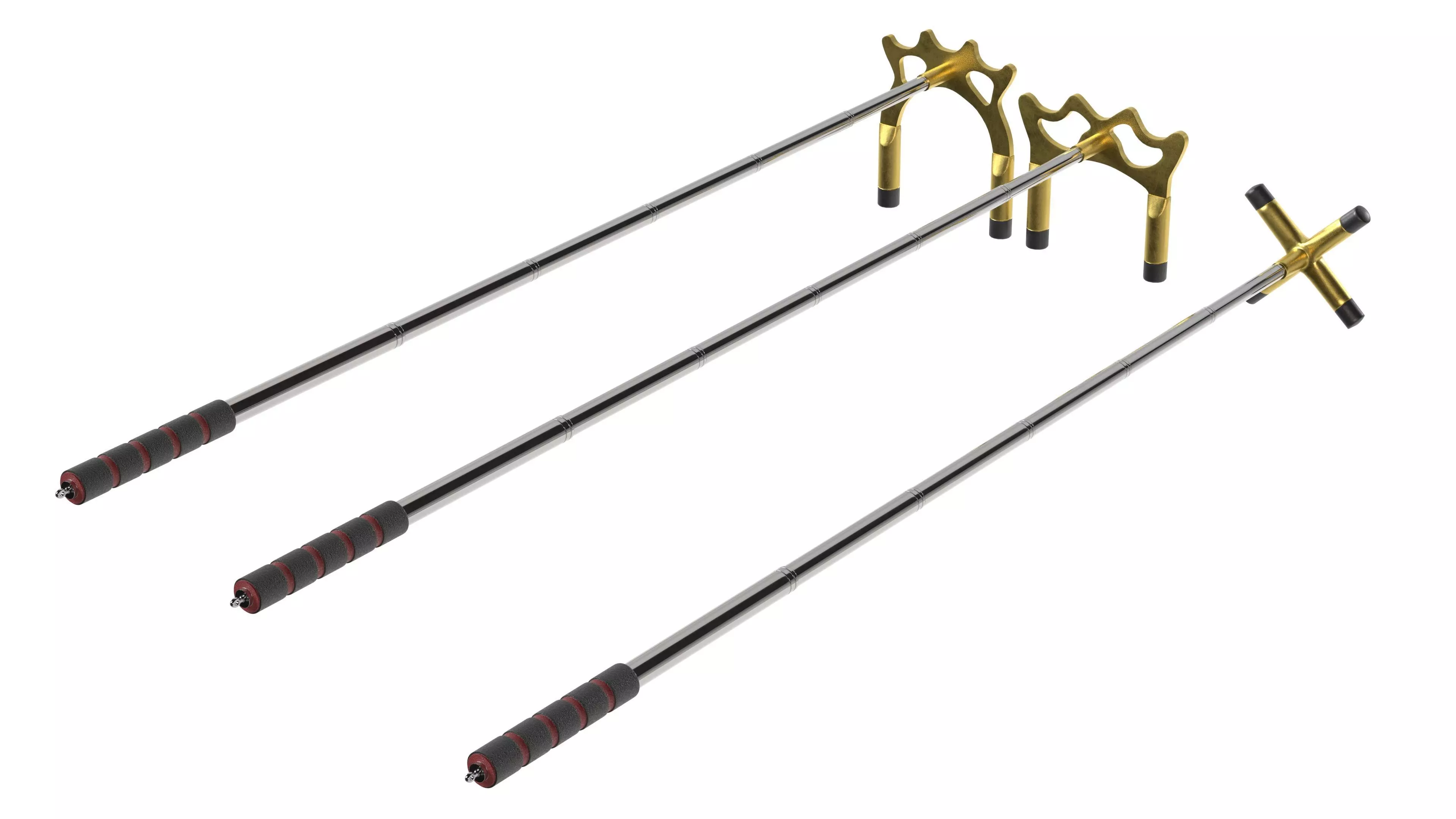 Retractable Billiards Cue Stick Bridge Low-poly 3D model_16