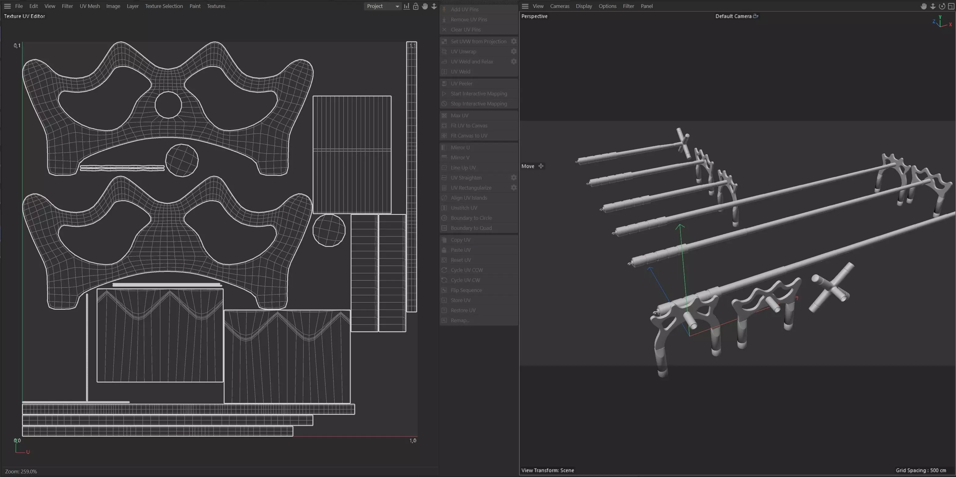 Retractable Billiards Cue Stick Bridge Low-poly 3D model_20