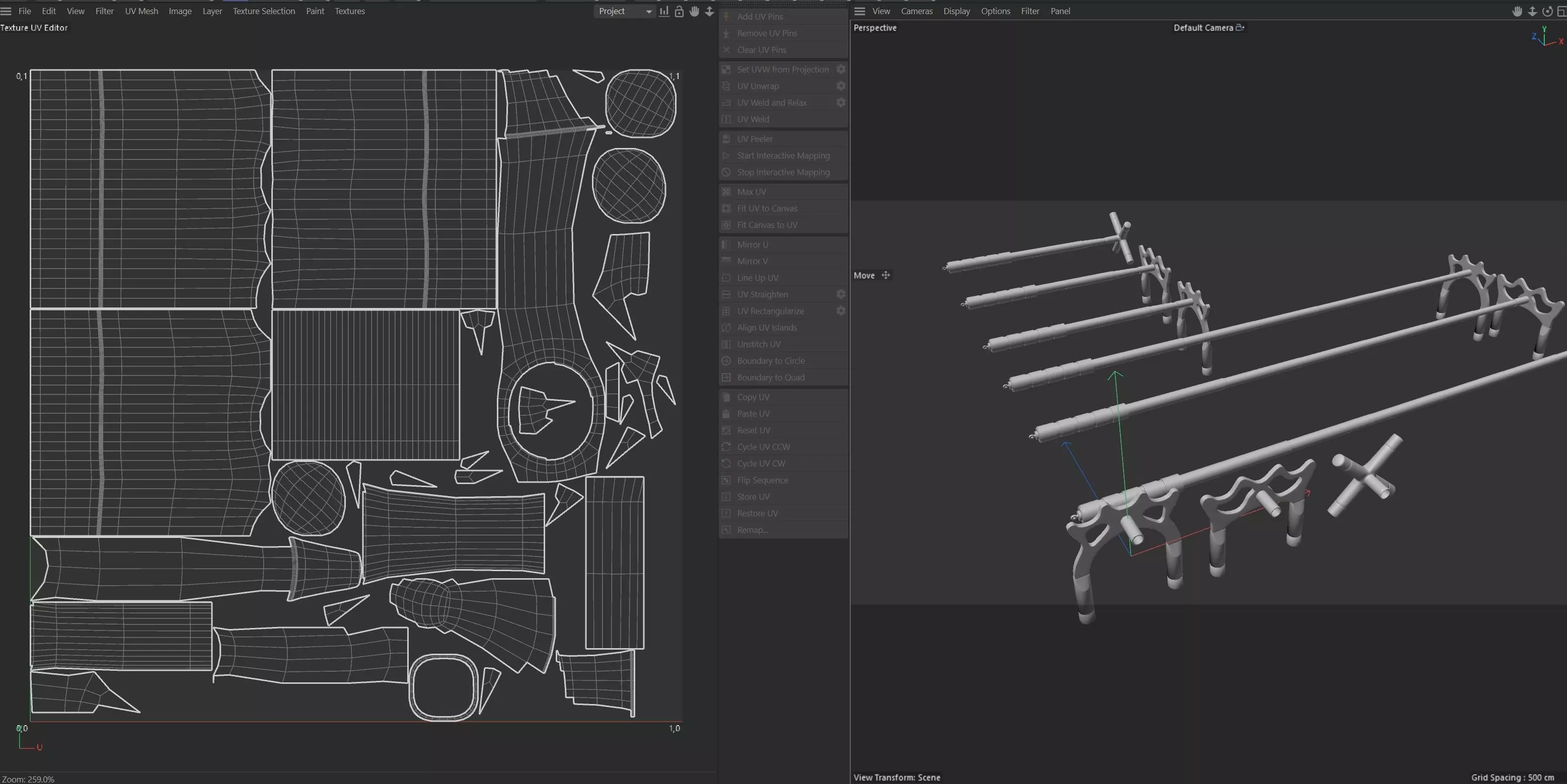 Retractable Billiards Cue Stick Bridge Low-poly 3D model_19
