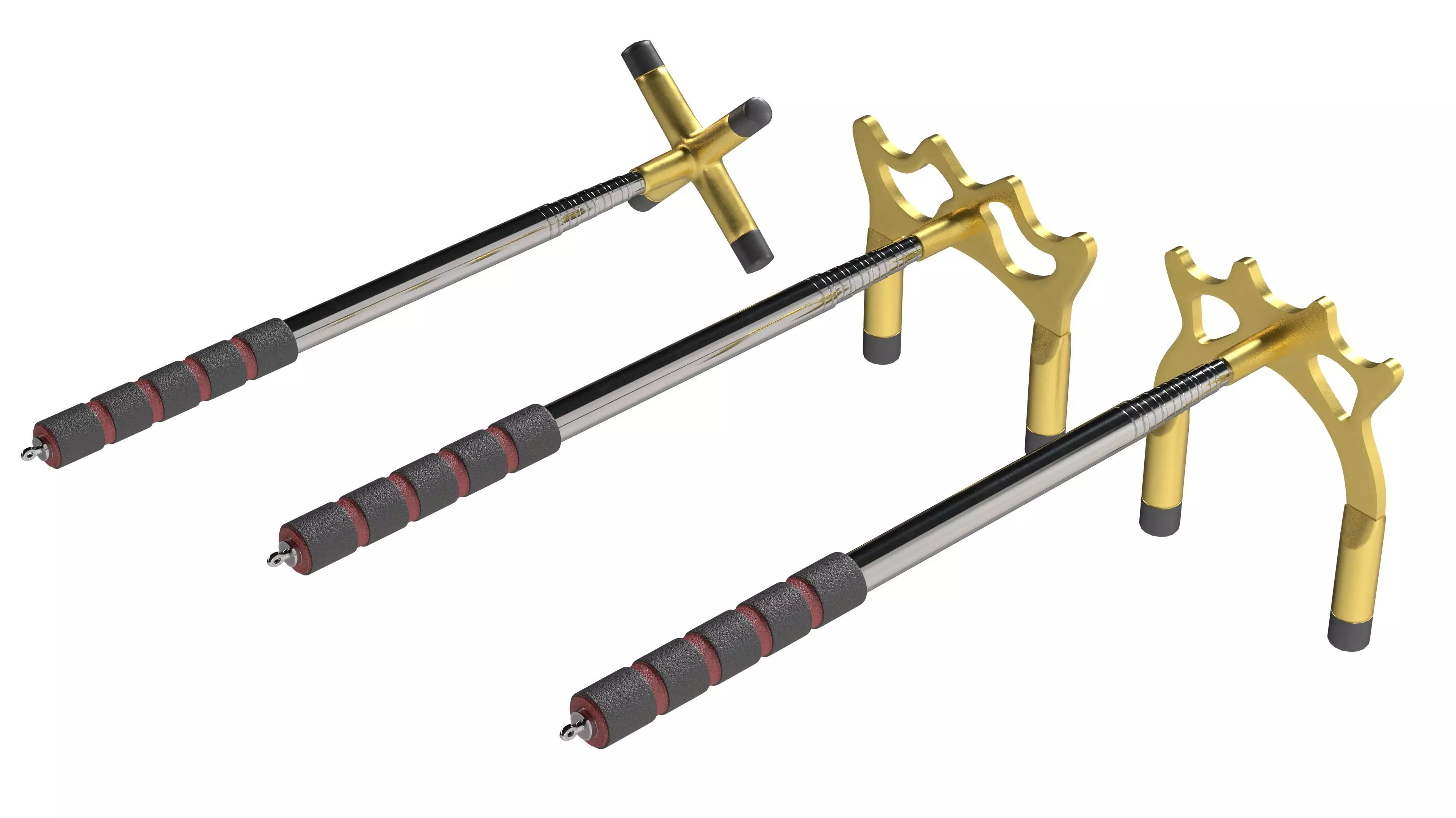 Retractable Billiards Cue Stick Bridge Low-poly 3D model_13