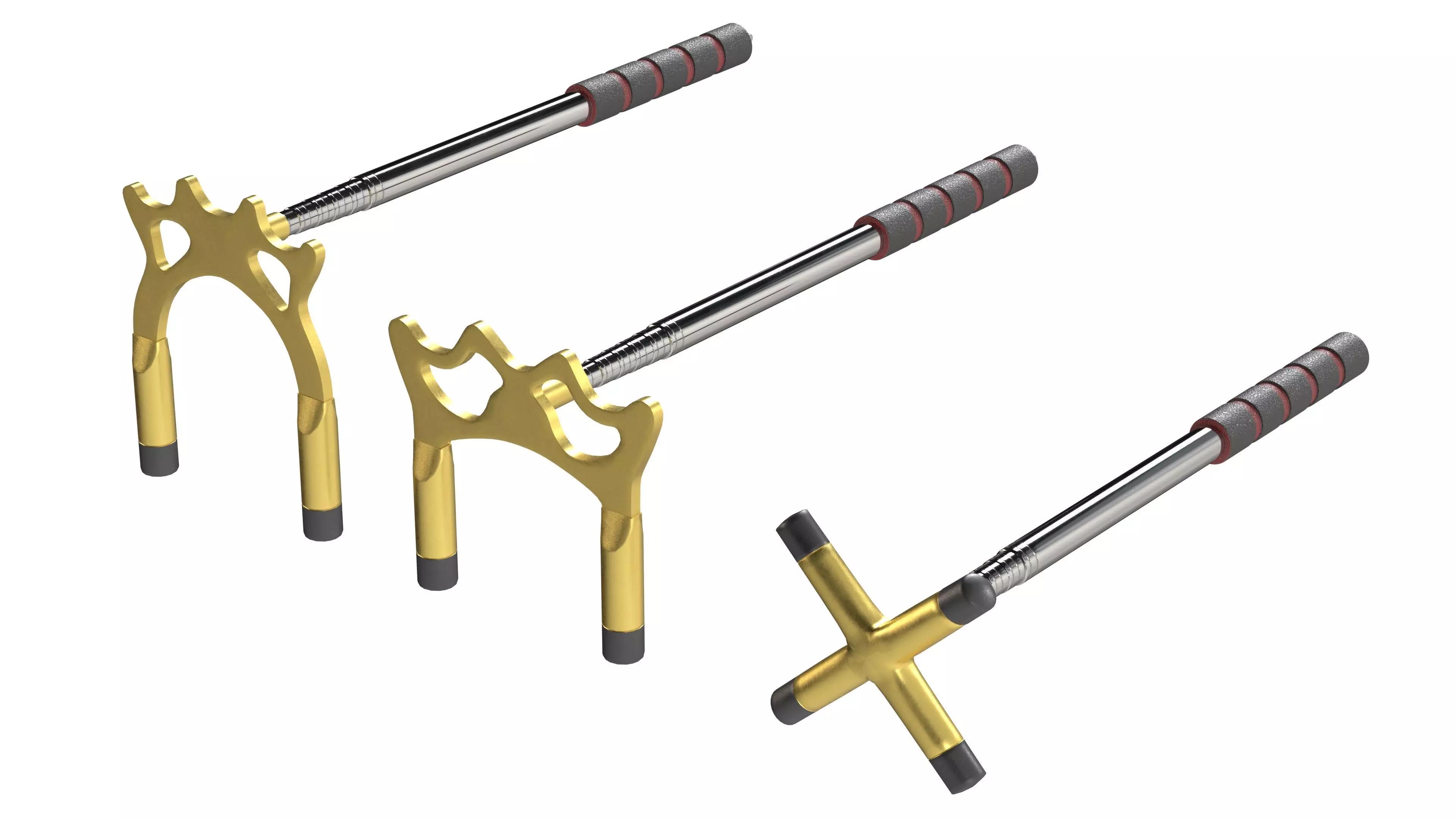 Retractable Billiards Cue Stick Bridge Low-poly 3D model_12