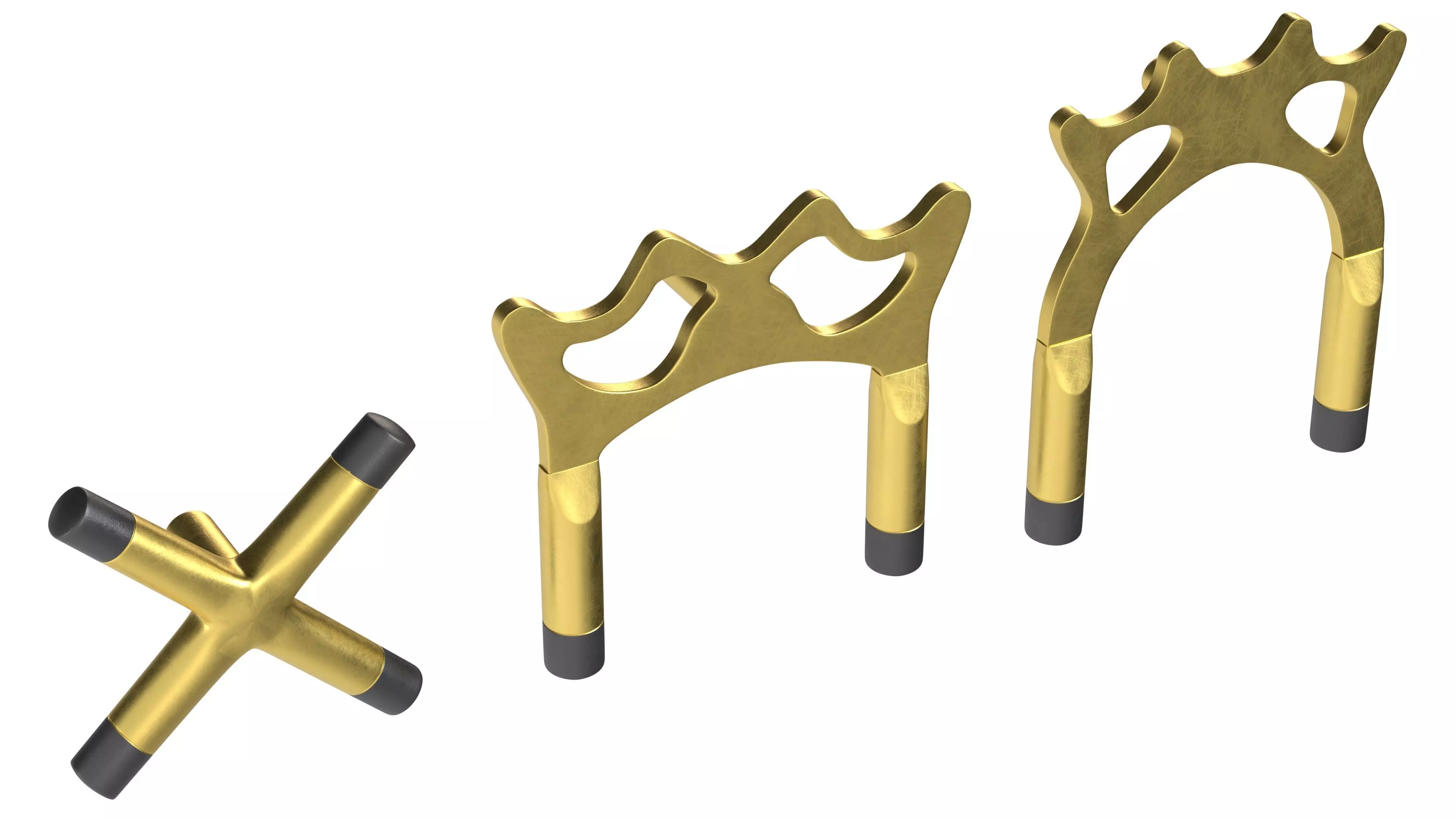 Retractable Billiards Cue Stick Bridge Low-poly 3D model_11