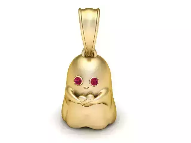 Cute Ghost Pendant 3D Printable Model