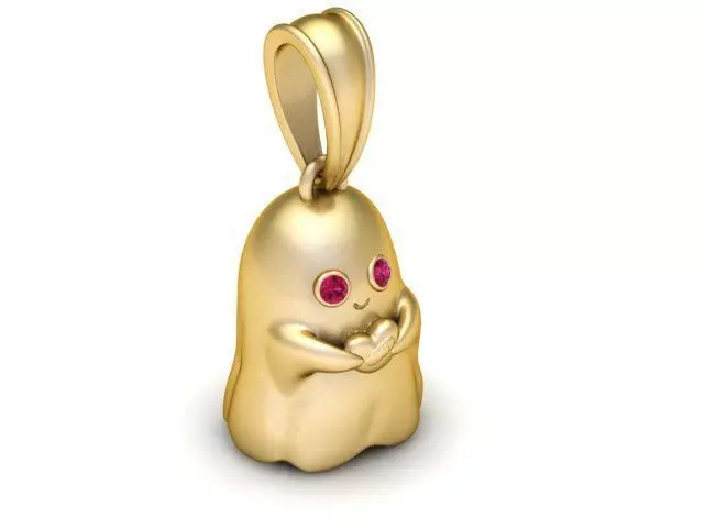 Cute Ghost Pendant 3D Printable Model 3D print model_1