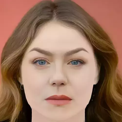 Emilie Dequenne Head - No Hair - Low poly head for game