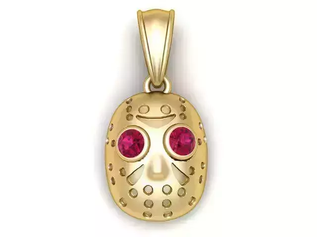 Dotted Mask Pendant 3D Printable Model