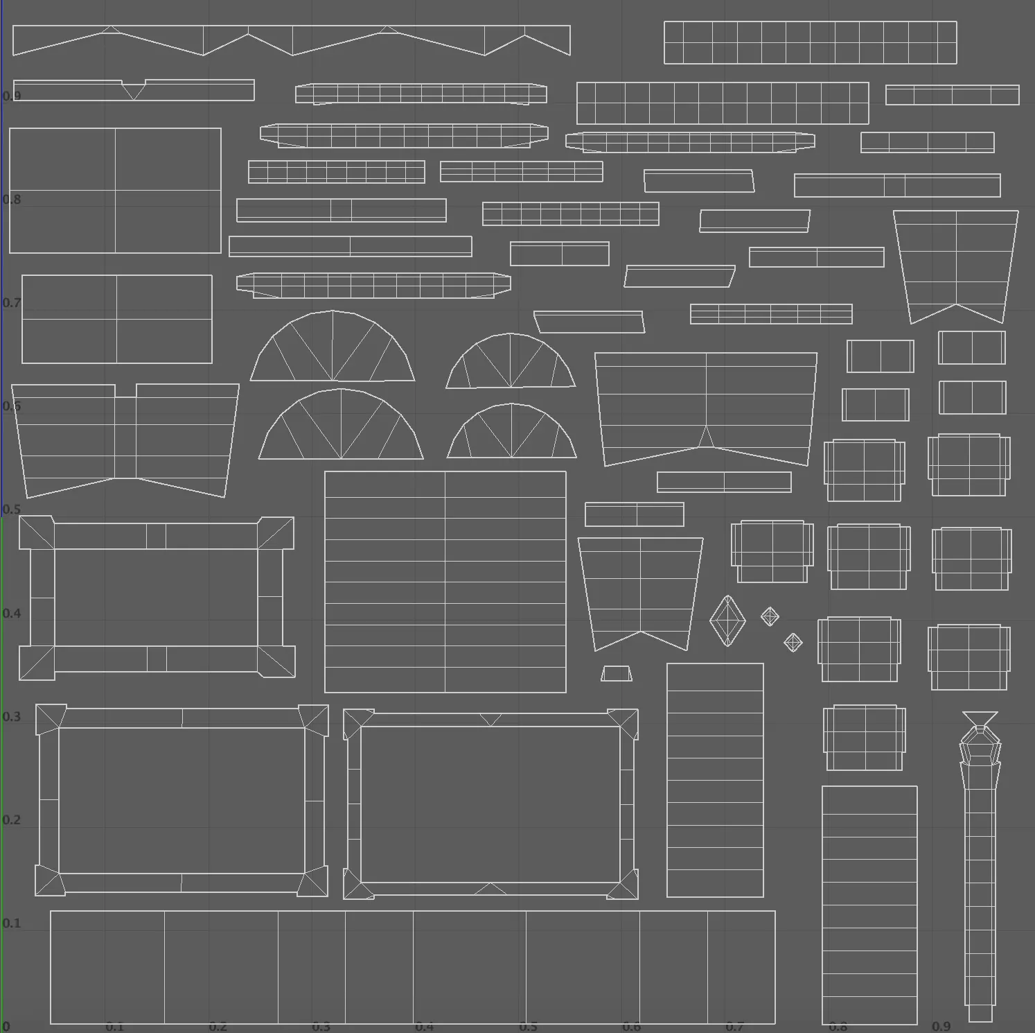 Stylized 3D low poly golden chest Low-poly 3D model_3