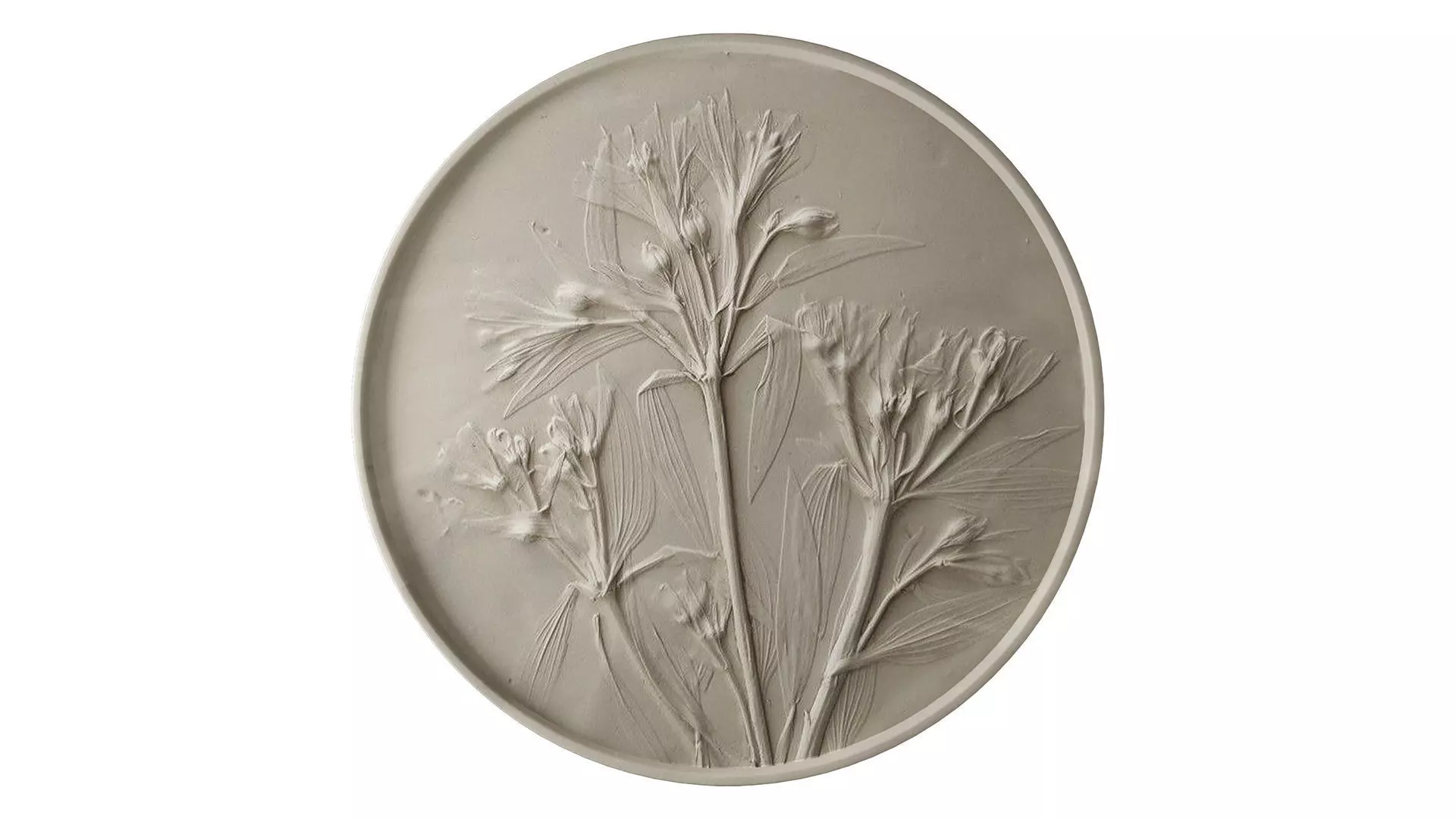 Botanical bas-relief 3D model_4