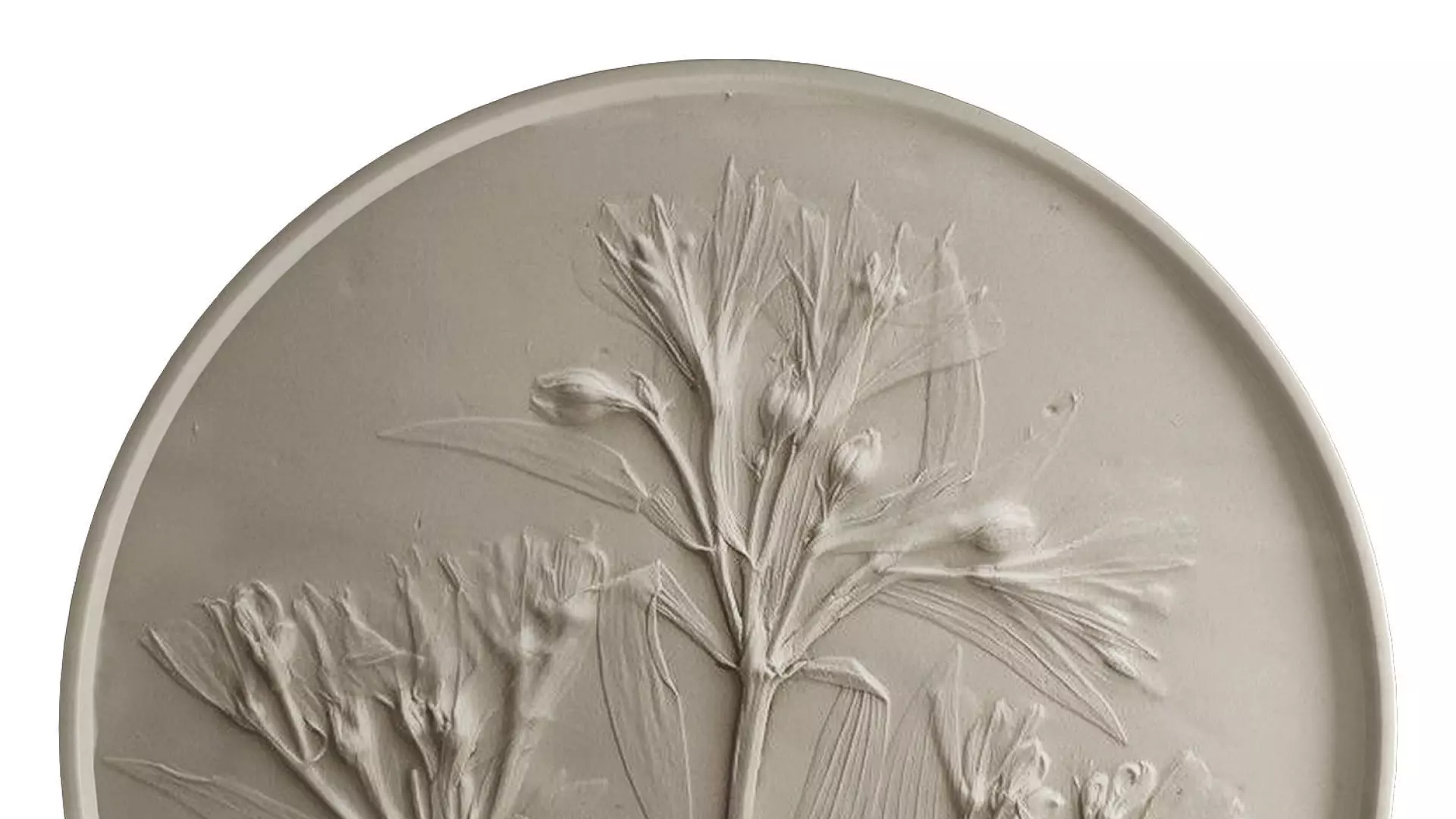 Botanical bas-relief 3D model_2