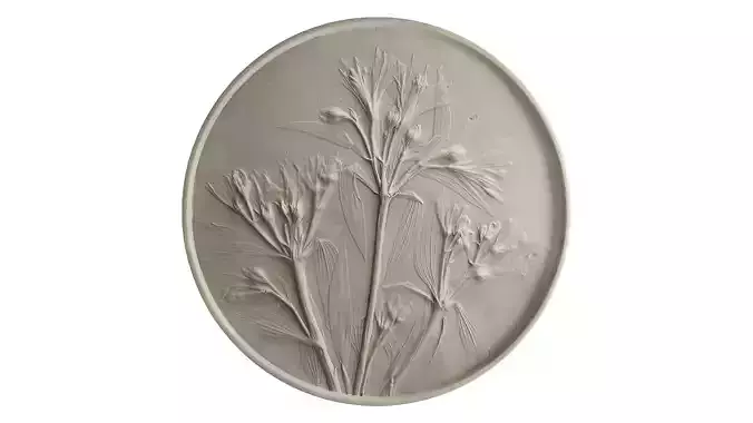 Botanical bas-relief
