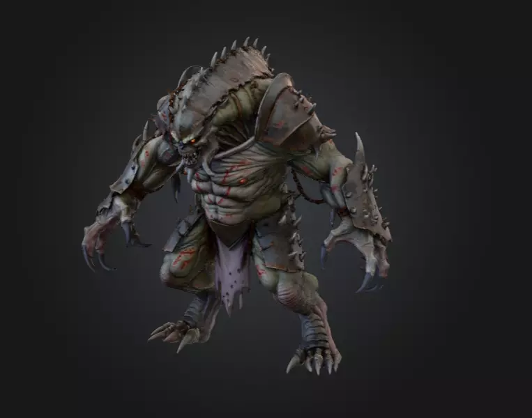 Plaguebound Ravager Low-poly 3D model_0