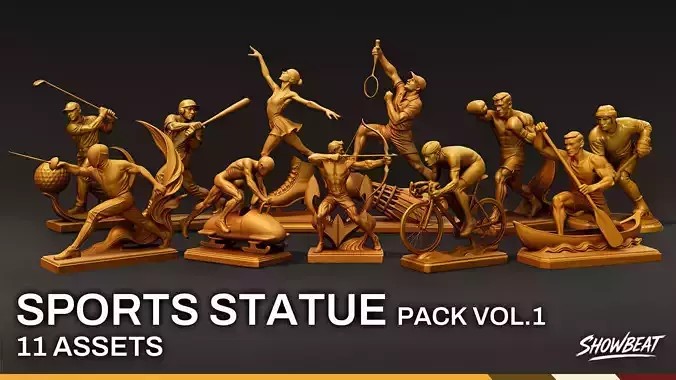 Golden Sports Statue Pack VOL1
